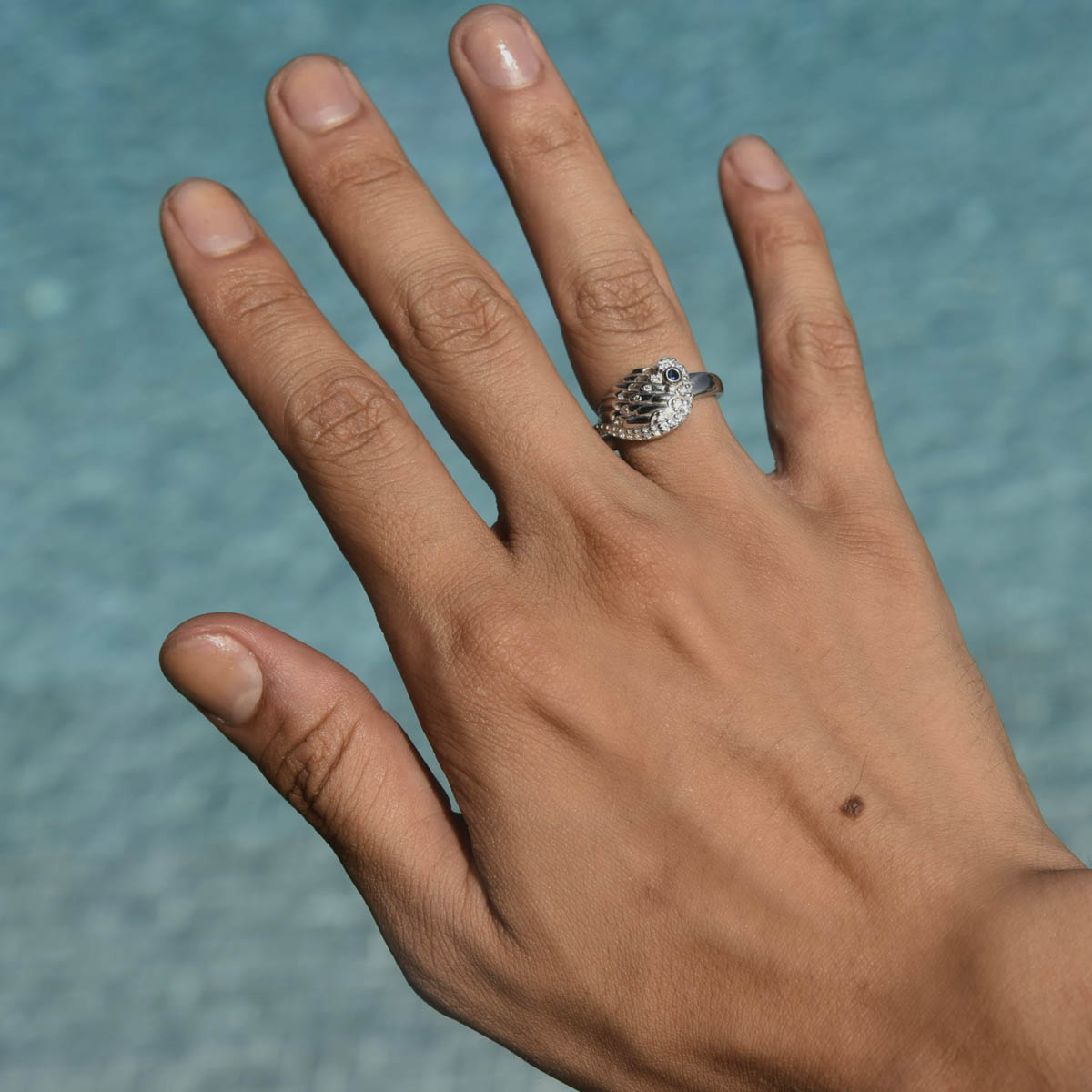 925 Sterling Silver & CZ Wrap Around 'The Couple' Ring image 3