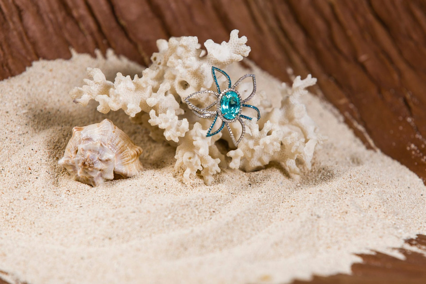 Tourmaline & Topaz Flower Ring image 5