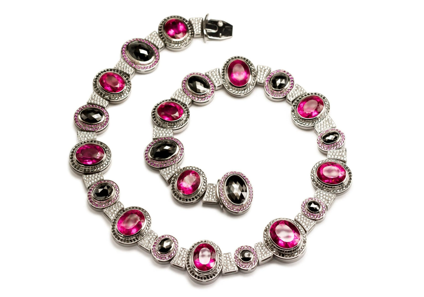 Tourmaline and Black Diamond Necklace image 0