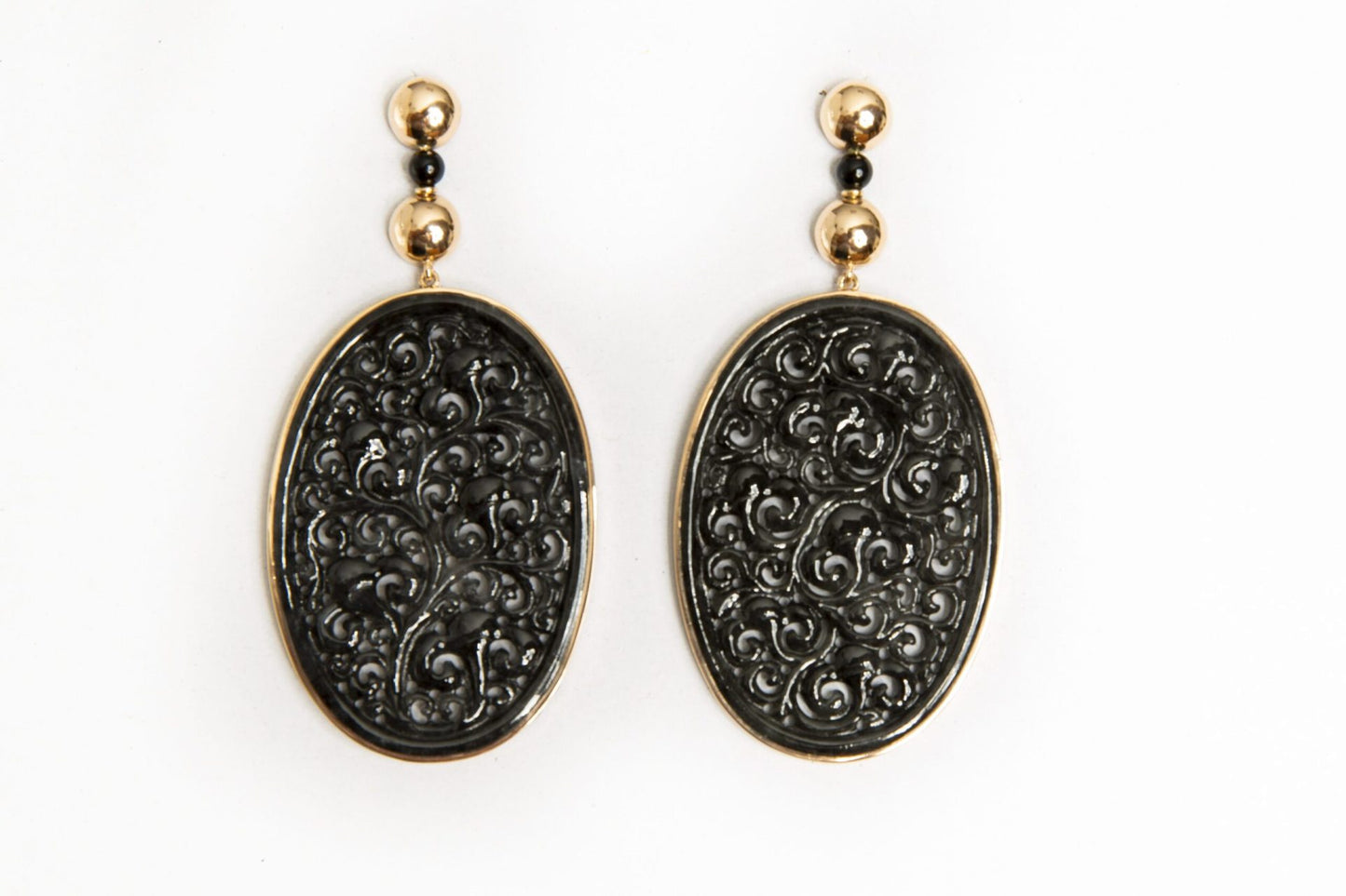 Black Jade Earrings image 0