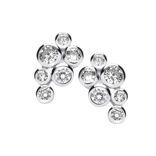 Timeless Style Rubover set CZs Earrings