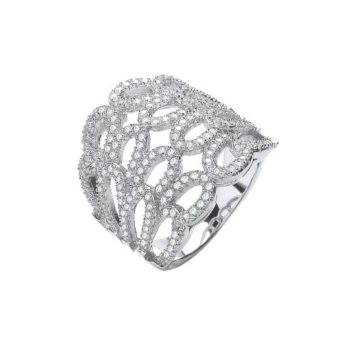 Micro Pave' Cz Fancy Ring