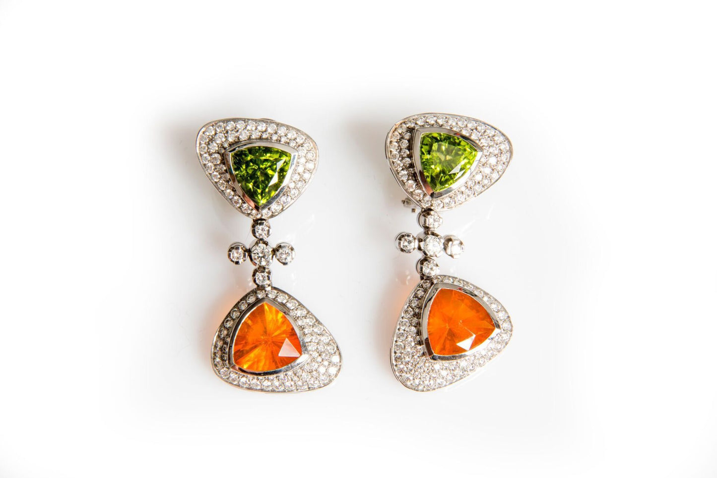 Peridot and Opal earrings image 0