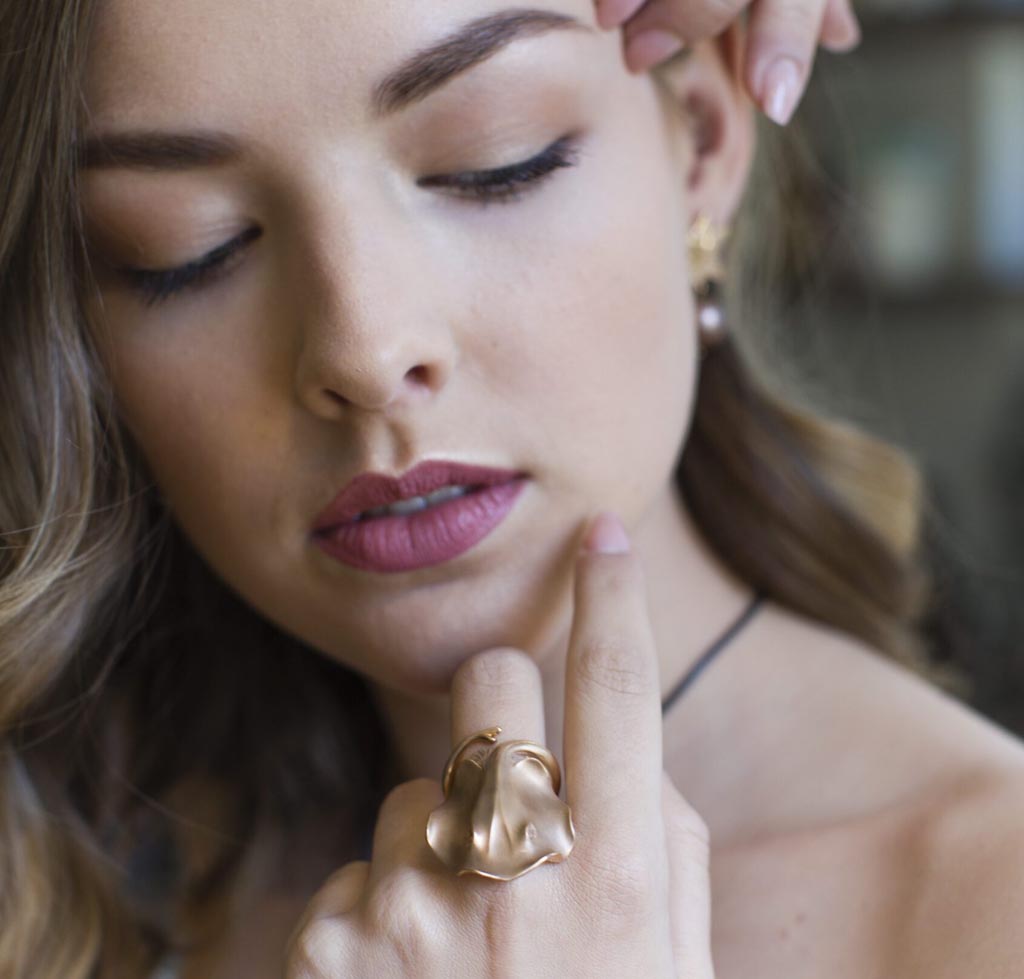 Rose Gold Ray Cocktail Ring image 5