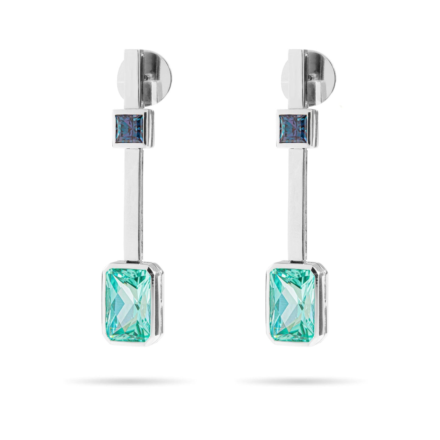 Allexandrite and Tourmaline drop earrings image 0