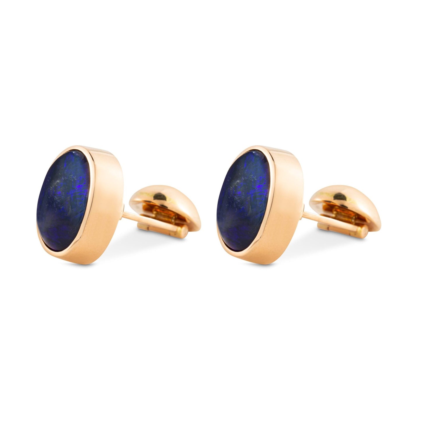 Black Opal Men Cufflinks in Gold 18K image 0