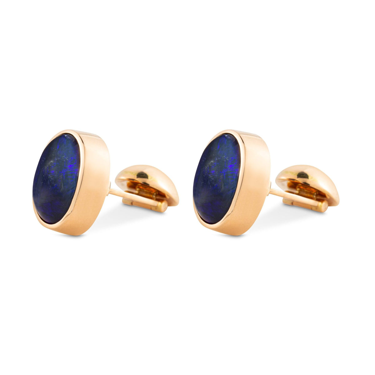 Black Opal Men Cufflinks in Gold 18K image 0