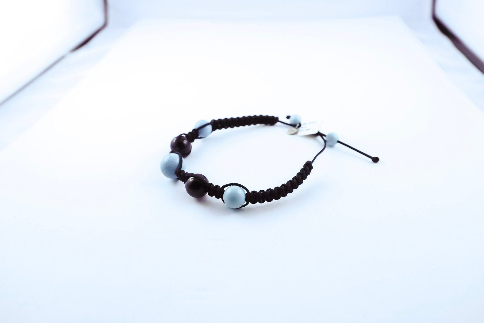 Tahiti Pearls, Aquamarine, Black Tourmaline Bracelet image 1