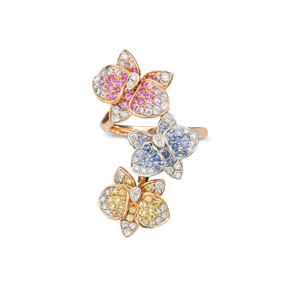 Sapphire and Diamond Butterflies in Gold 18K image 0