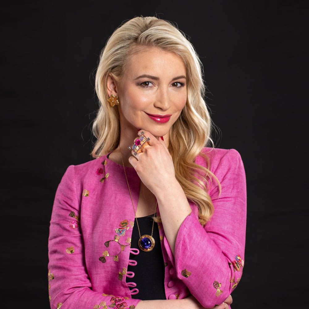 Fire Opal Starfish Earrings in Yellow Gold 18K image 4