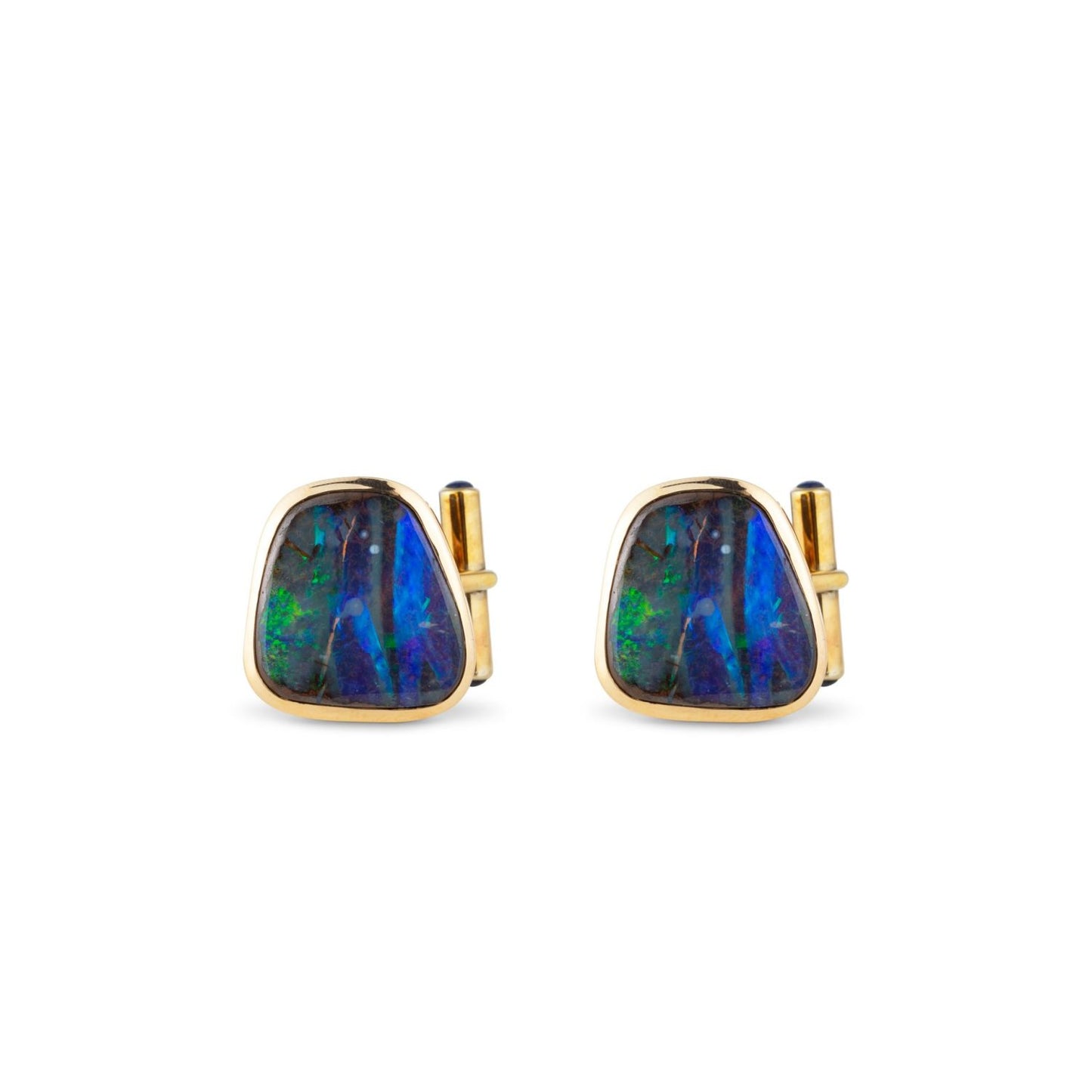 Marine Opal Men Cufflinks in Gold 18K image 1
