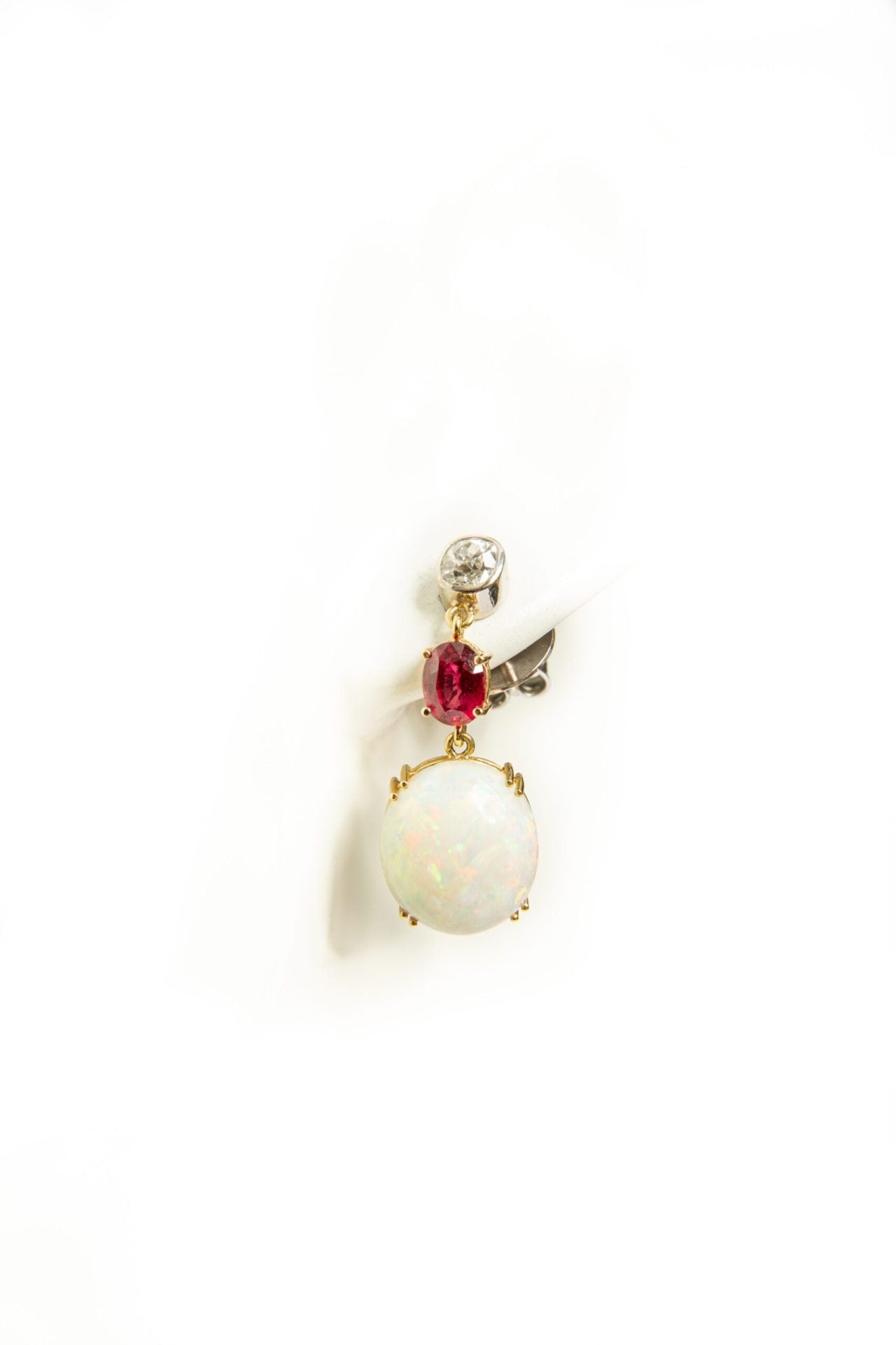 Opal and Ruby Earrings image 0