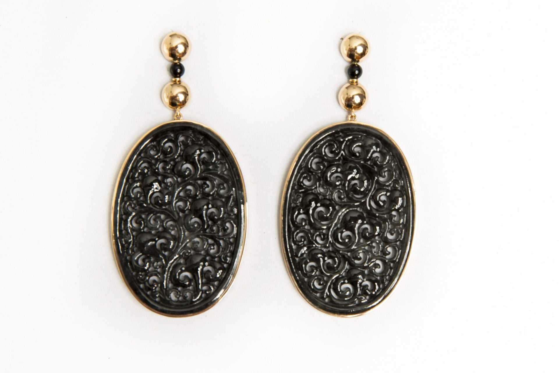 Black Jade Earrings image 0