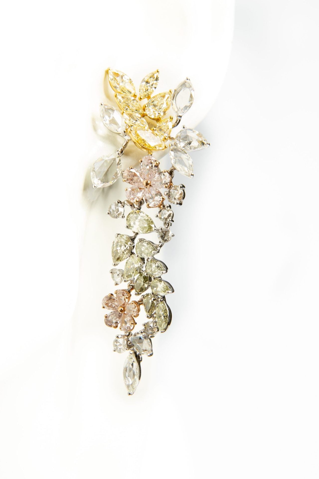 Panache Drop Earrings in White Gold image 0