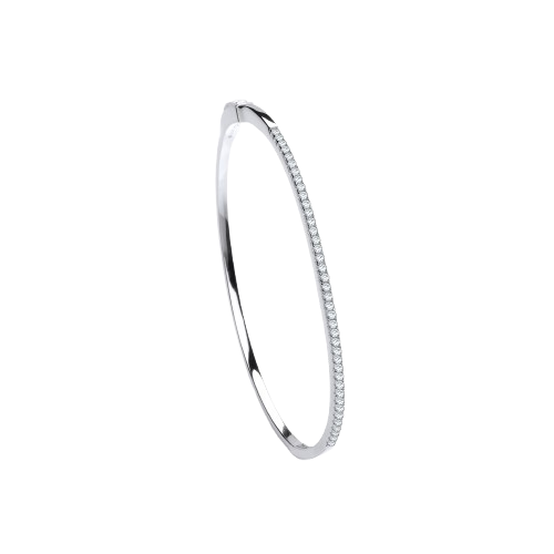 Silver CZ J-Jaz Bangle