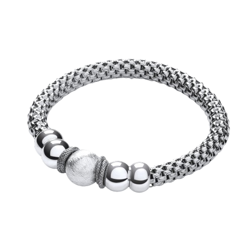 Mesh Ruthenium Finish Fancy Bracelet