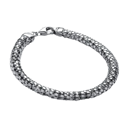D-Shape Ruthenium Colour Mesh Bracelet