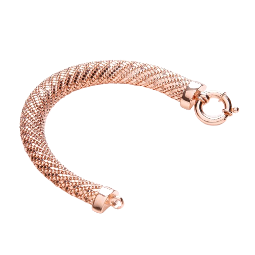 Rose Plated Mesh Bracelet