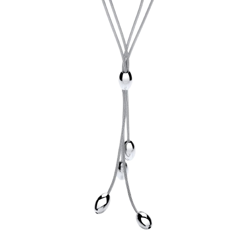 Two-Row Mesh Oval Beads 18" Necklace