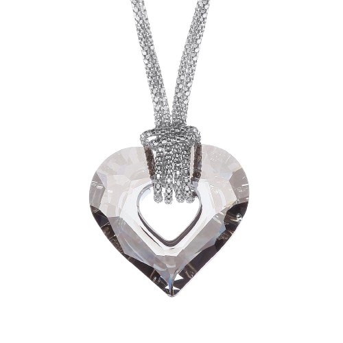 Crystal Heart Fancy Chain 17"/43cm