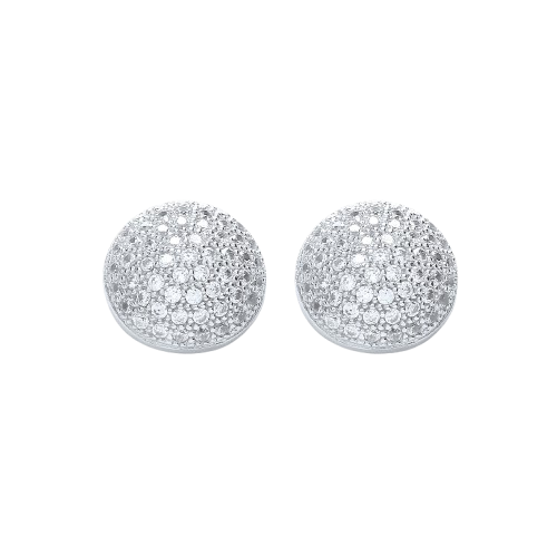 Micro Pave' Round Half Ball Stud