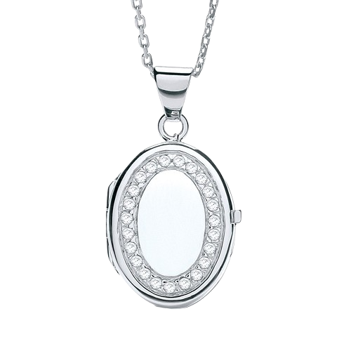 Oval Shape with Cz's Locket
