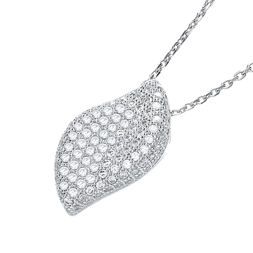 Micro Pave' Fancy Pendant Cz with 18" Chain