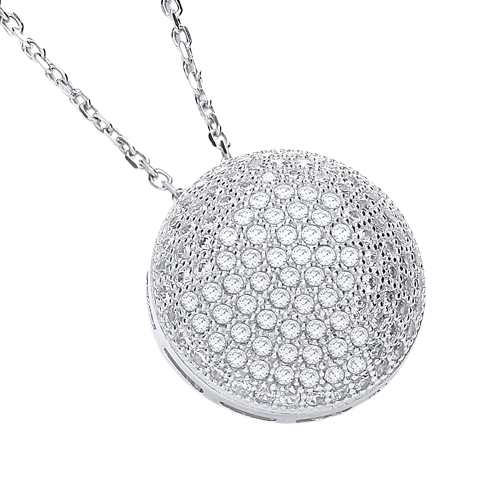 Micro Pave' Fancy Pendant Cz with 18" Chain