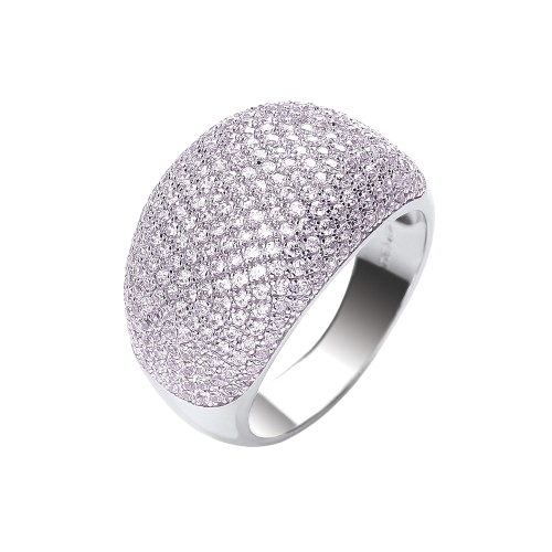 Micro Pave' Cocktail Ring 283 Pink Cz