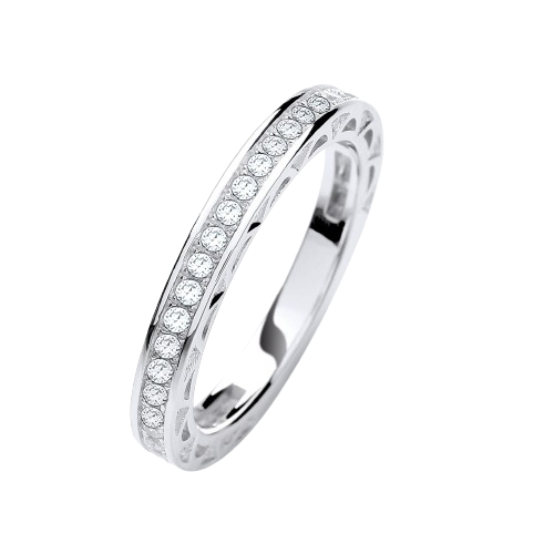 Micro Pave' 3/4 ET Ring Cz