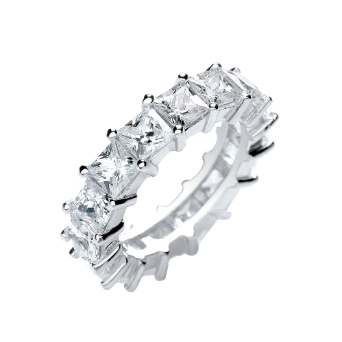 Full ET Princess Cut Cz Ring