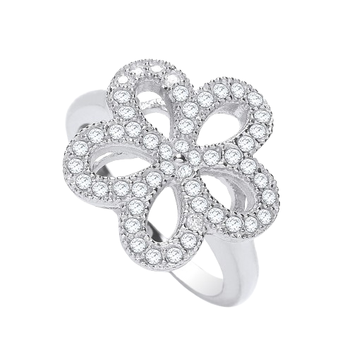 Daisy Shape Fancy Cz Ring