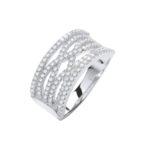 Micro Pave' White Cz Ring