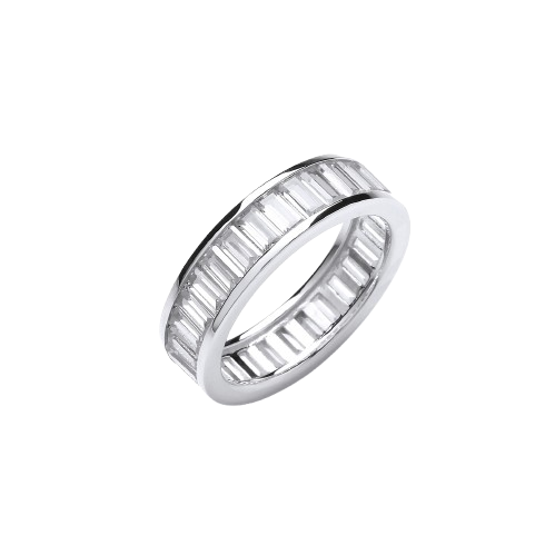Full ET Baguette Channel Set Cz Ring