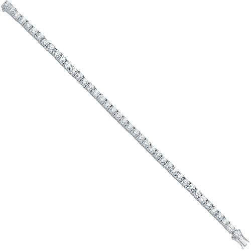 Silver 4.3mm Cz Tennis Bracelet