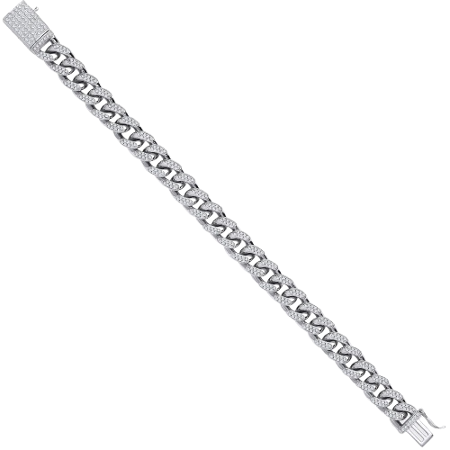 Bracelet Cuban Curb with CZs