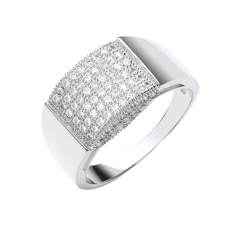 Silver Micro-Pave Ring
