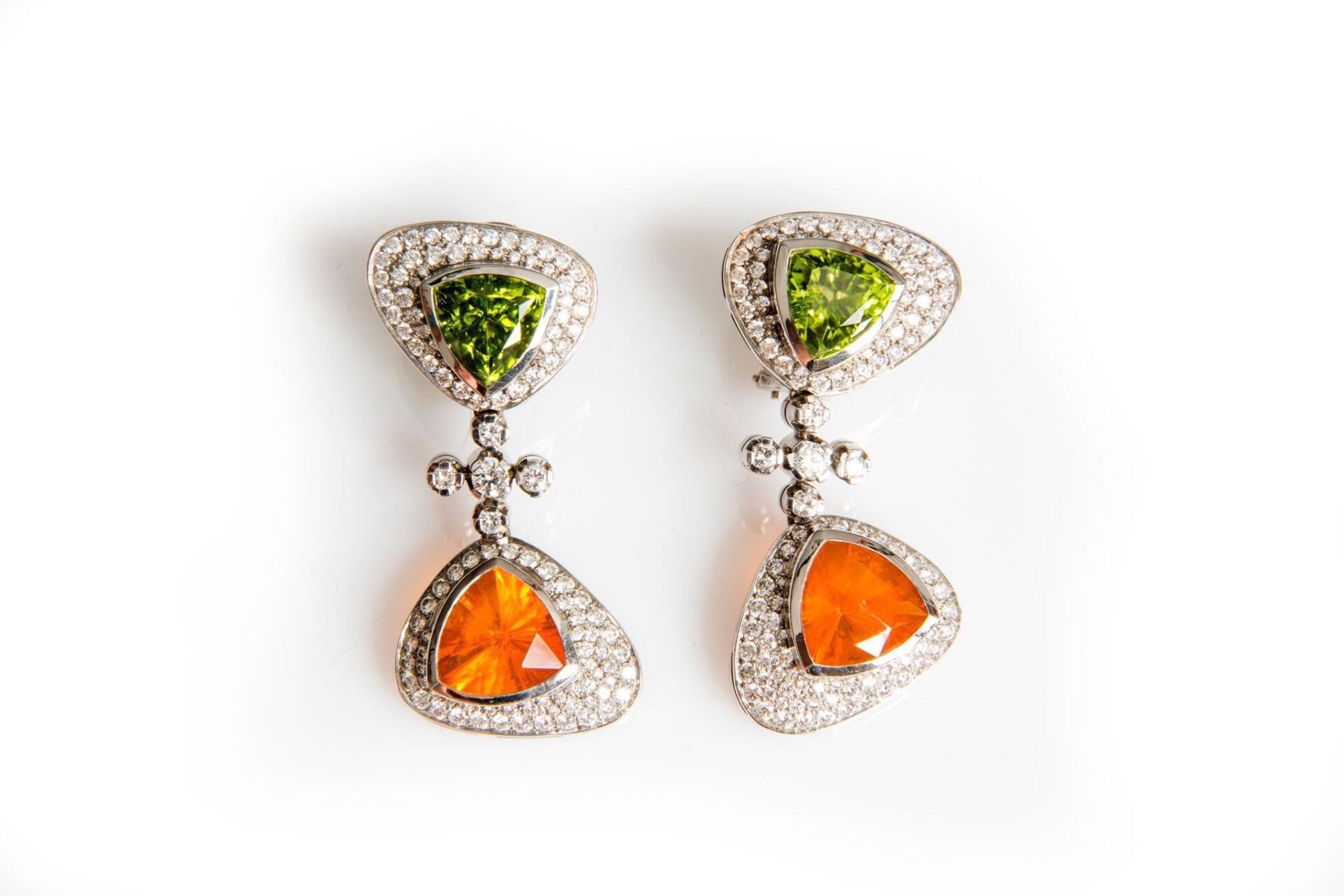 Peridot and Opal earrings image 0