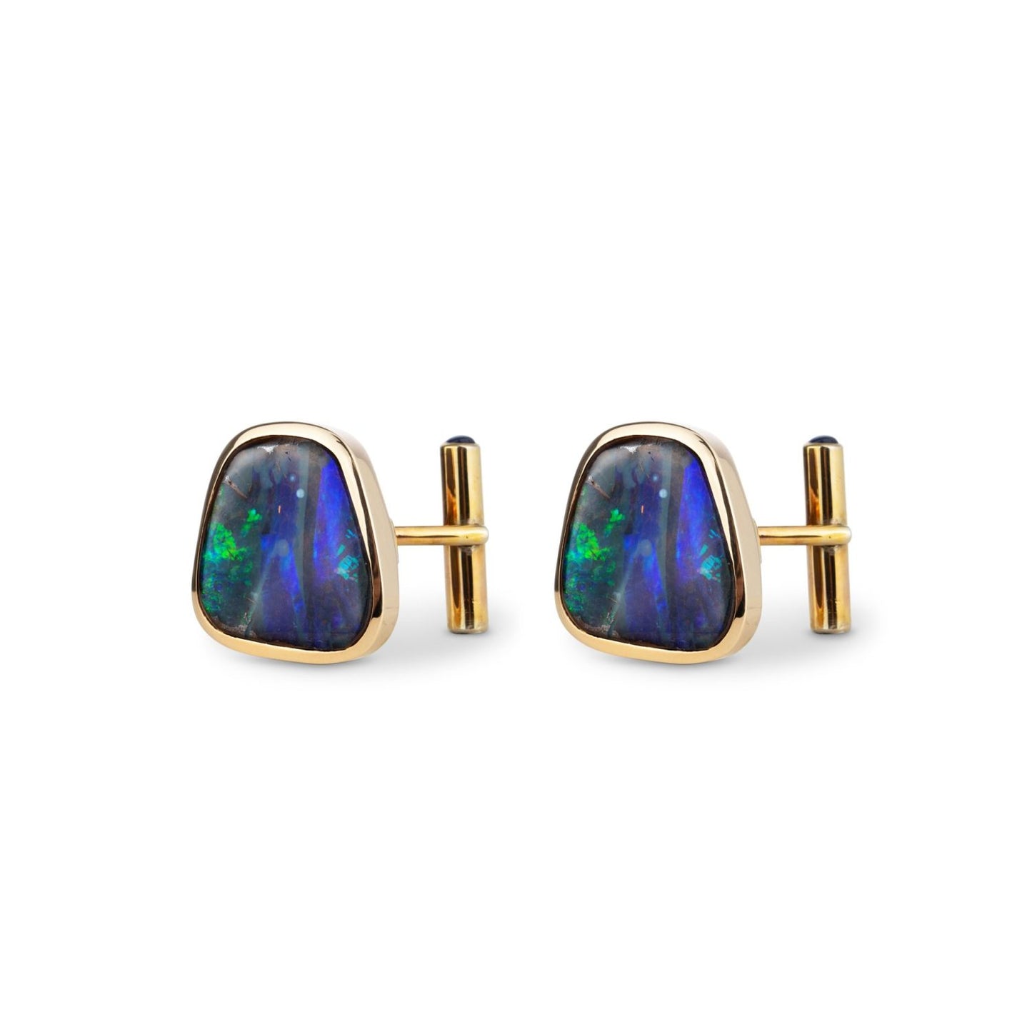 Marine Opal Men Cufflinks in Gold 18K image 0