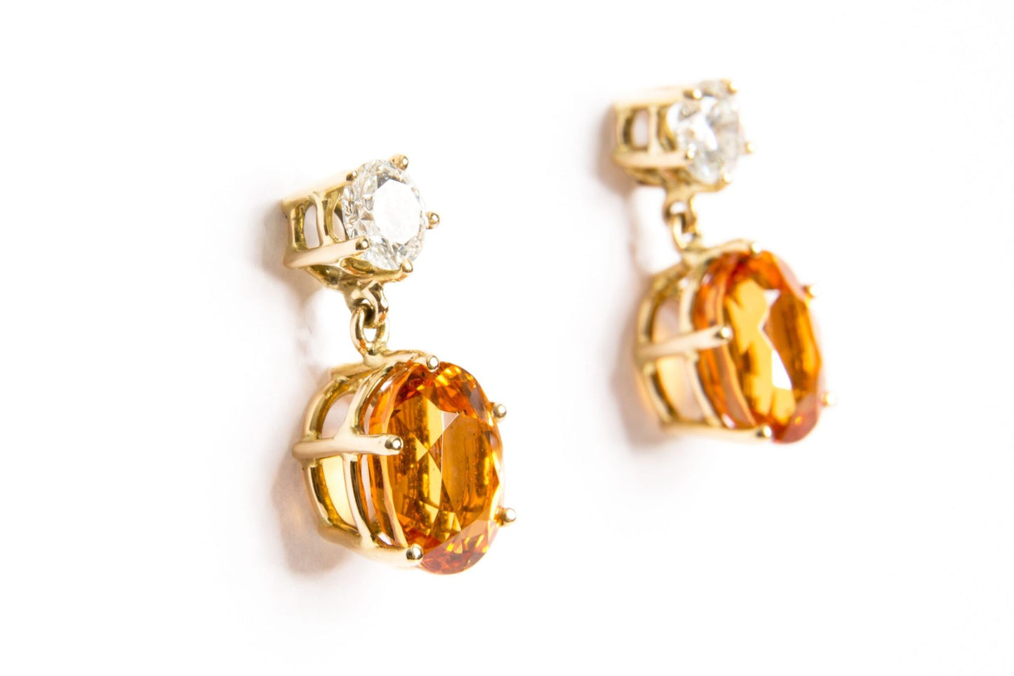 Mandarin Granate and diamonds  Earrings image 0