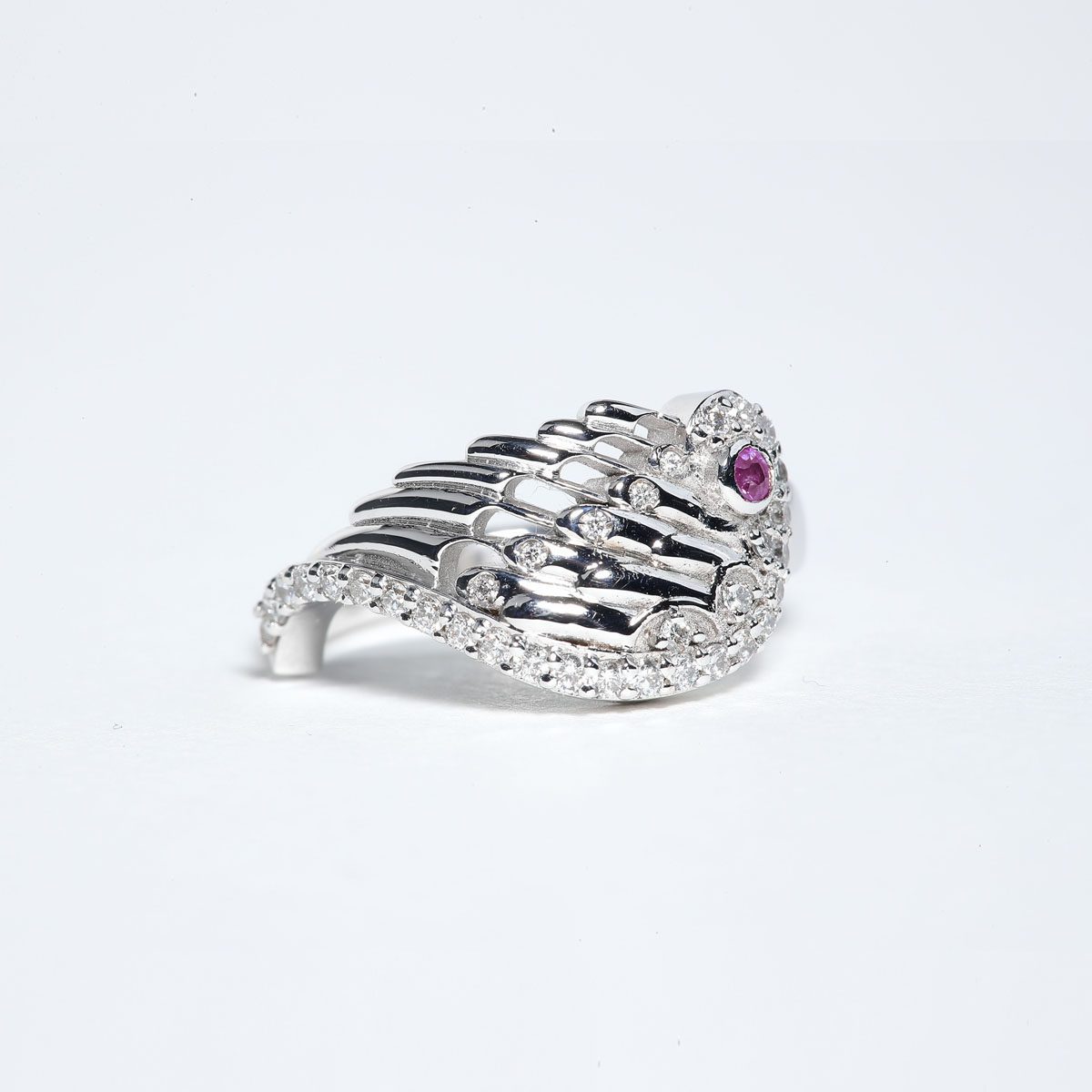 925 Sterling Silver & CZ Wrap Around 'The Couple' Ring image 1