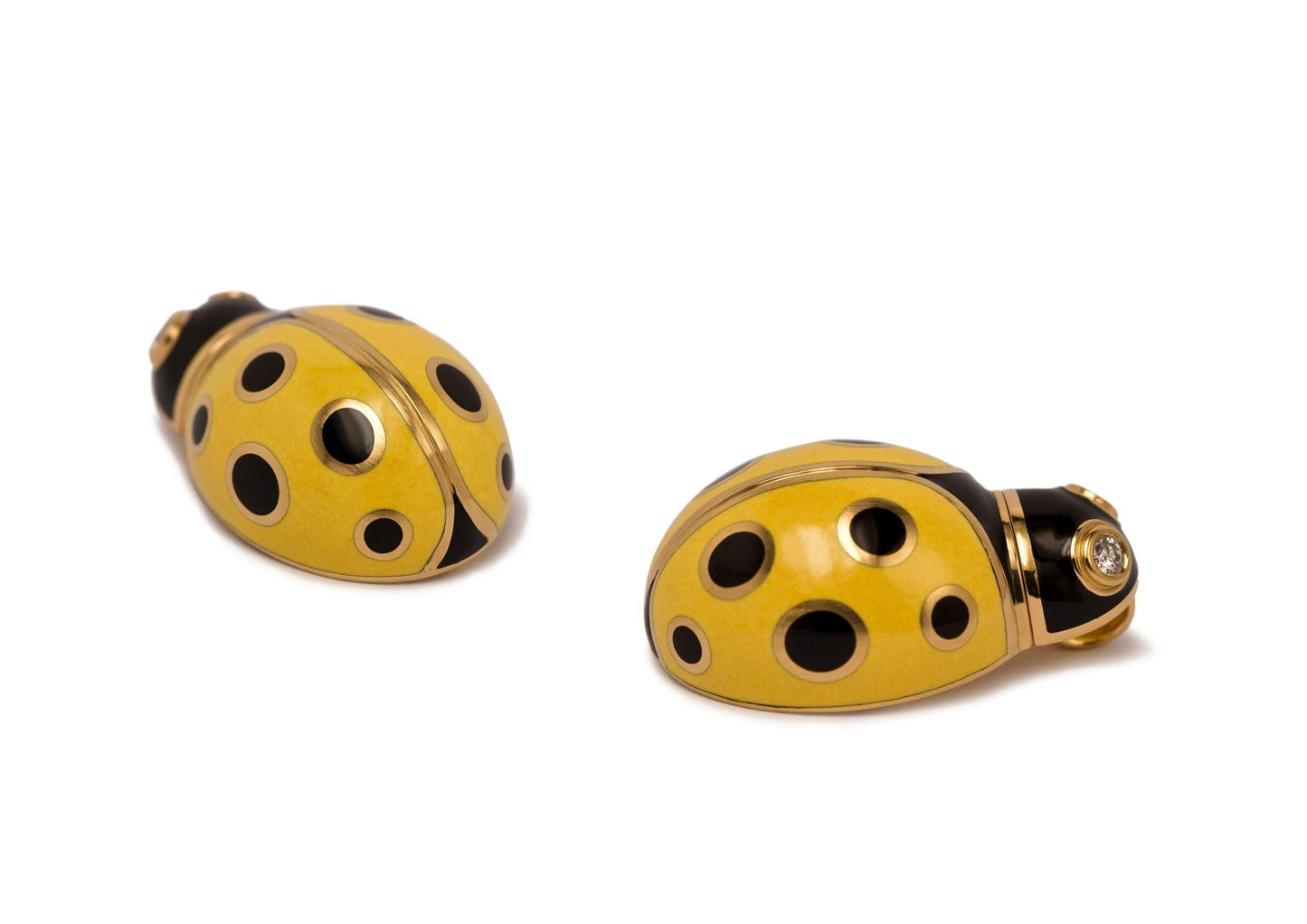 Enamel Ladybug Pendant & perfume diffuser in Gold 18K image 2