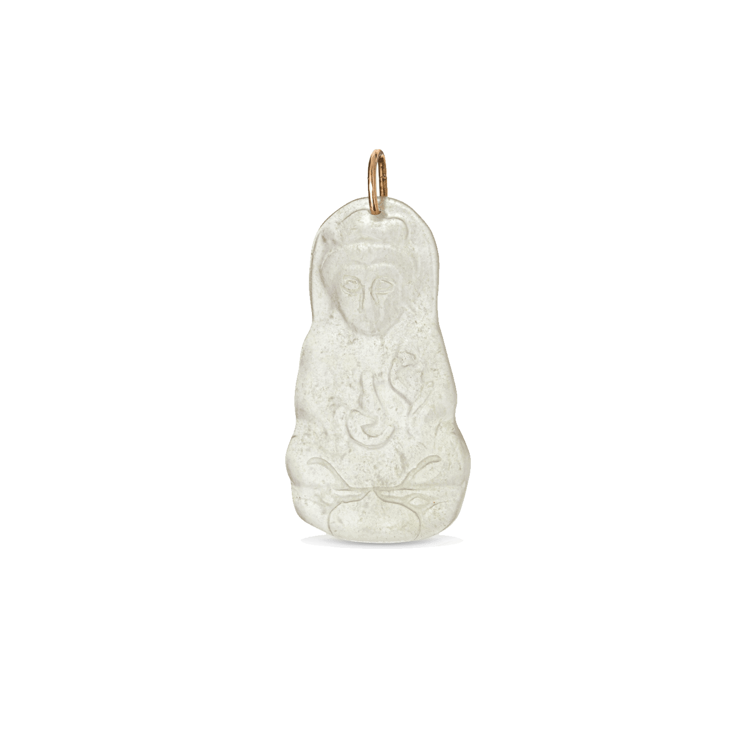Green Jade Buddha pendant in Gold 18K image 0