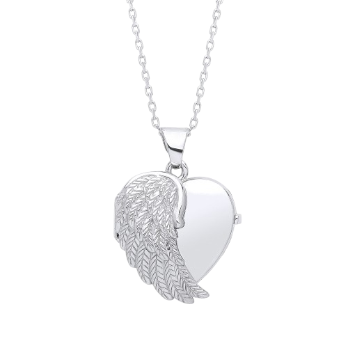 Angel One Wing Silver Locket