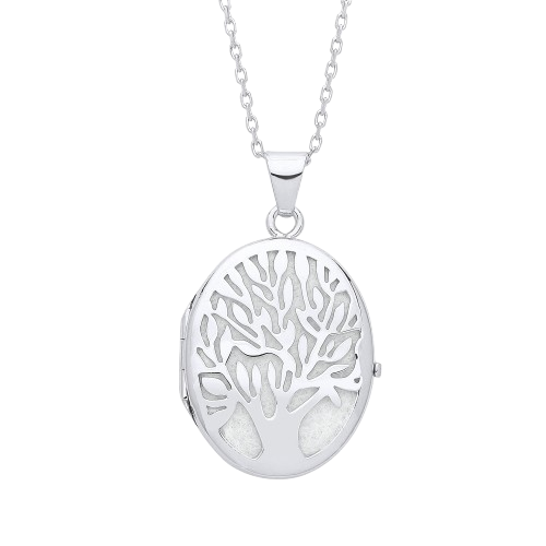 Tree of Life Silver Oval Locket