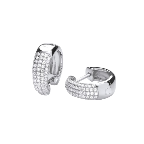 Micro Pave' Small Hoop with CZs